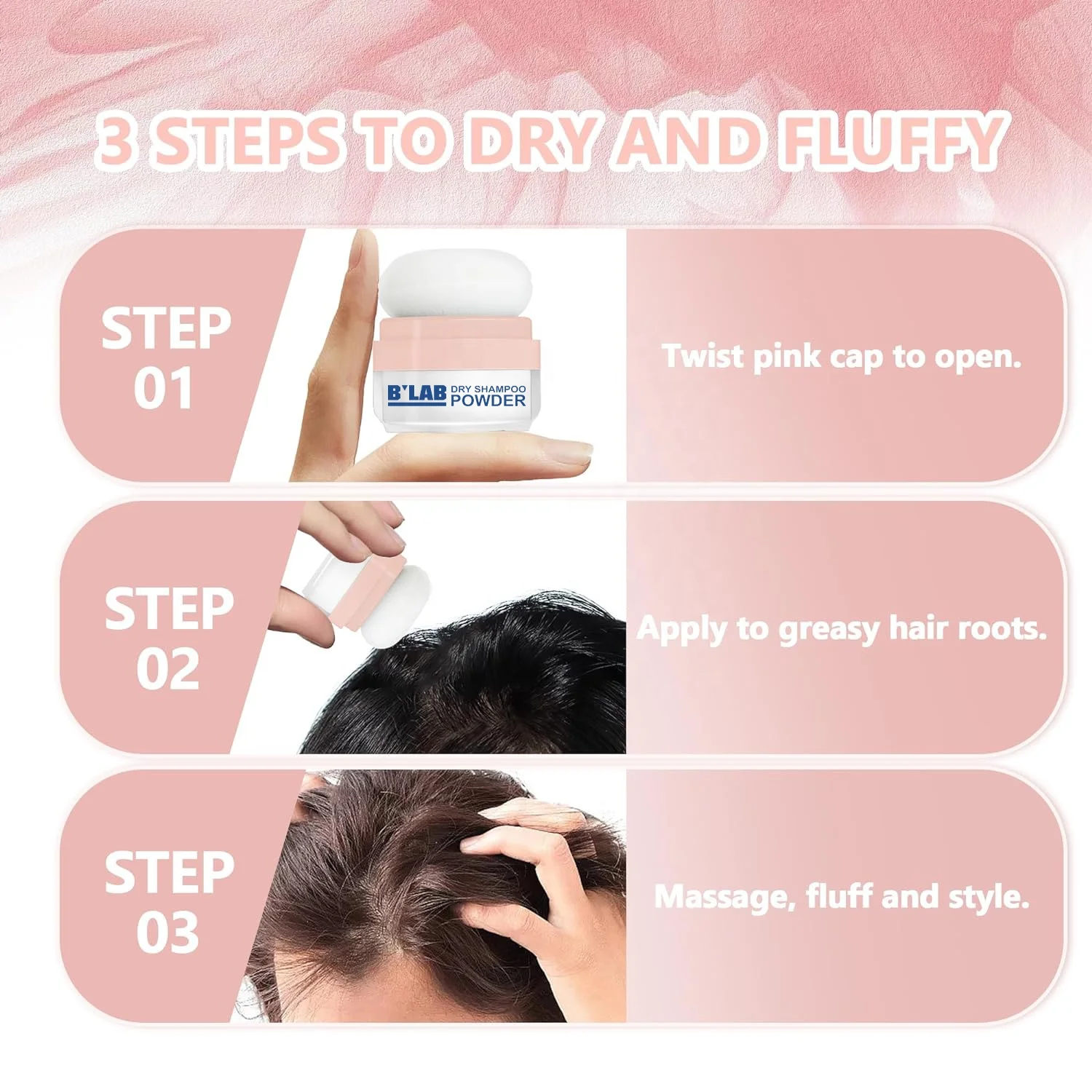New Arrival Natural Hair Care for Dry Shampoo Spray Volume Dust Powder for Hair No White Residue Remove Oil Dry Shampoo Powder