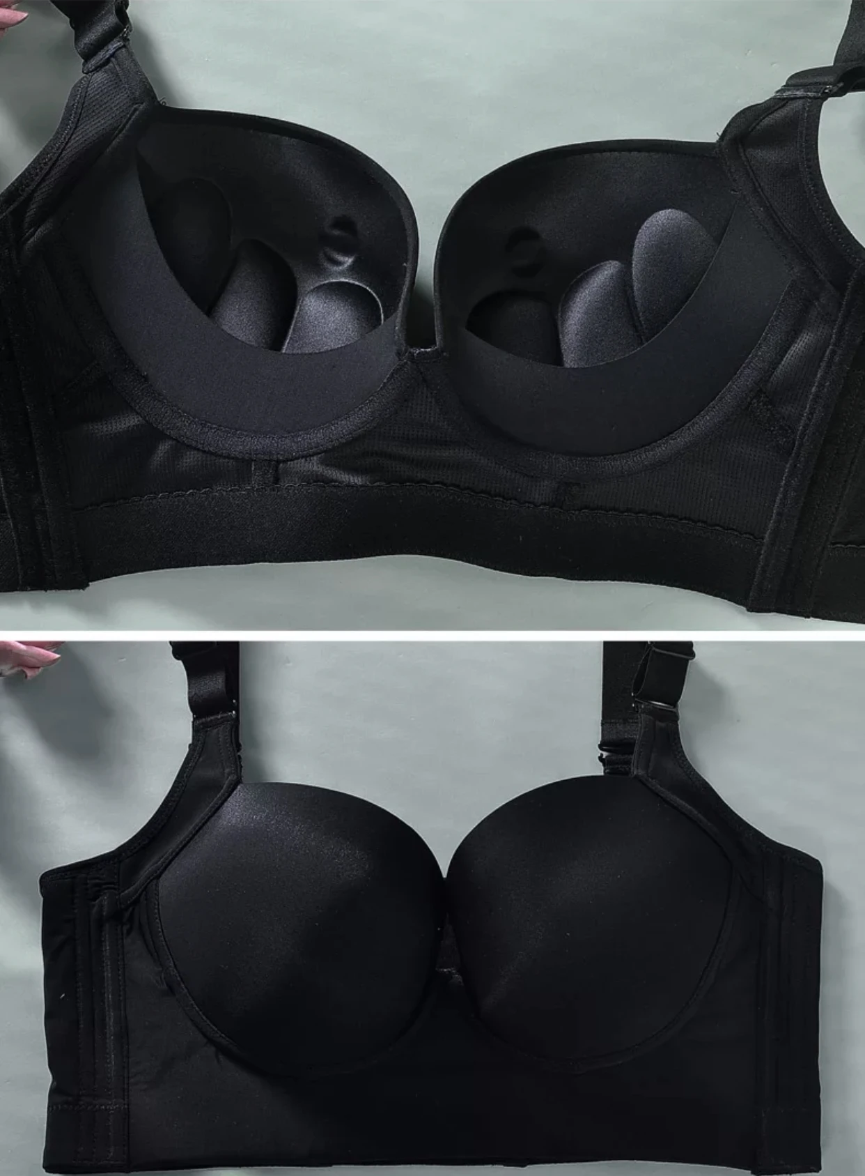 Plus Size Push Up Bras Women Deep Cup Bra Hide Back Fat Underwear