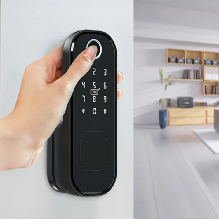 China Waterproof Fingerprint Rimlock Smart Card Digital Code Electronic Door Lock for Home Security Gate Door Locks Rim Lock
