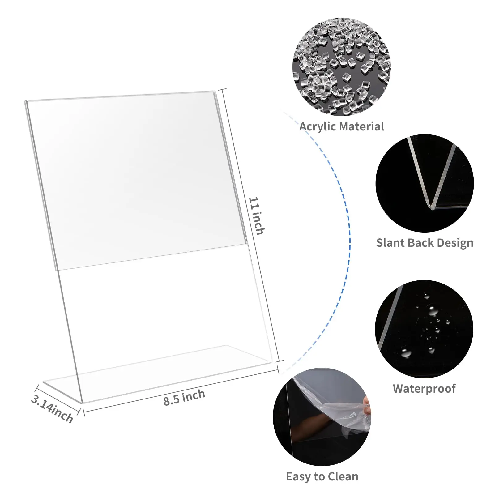 Custom Wholesale L Shape Acrylic Table Menu Sign Holder Clear Acrylic Display Stand Sign Holder Menu Holder supplier