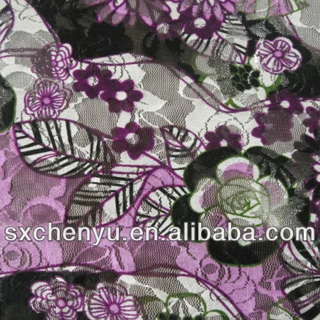 Chenyutex Autumn and winter fashion Nylon Spandex Lace Jqd knitting  Fabric