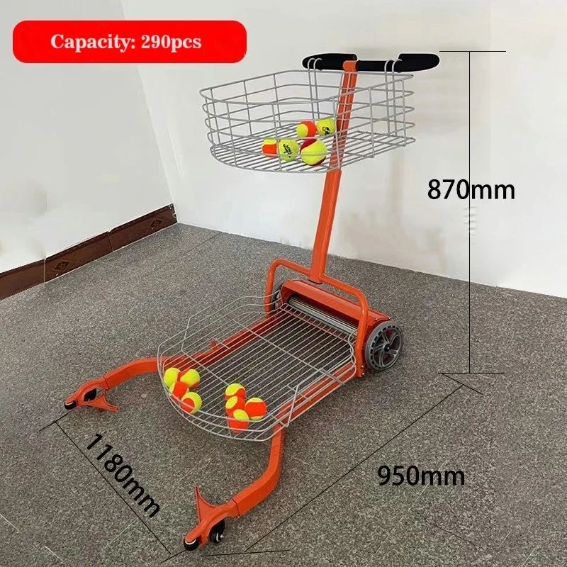 Automatic Ball Collector Tennis Basket Portable Tennis Teaching Cart details