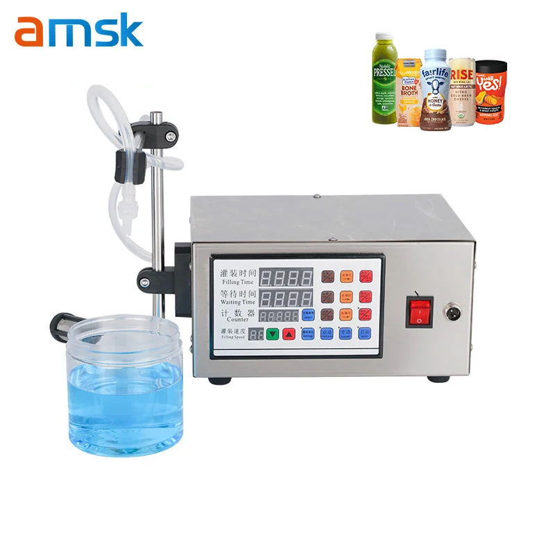GFK-280-1/-2 CNC Filling Machines Semi Automatic 2 Nozzle Diaphragm Pump Bottle Edible Oil Digital Liquid Filling Machine