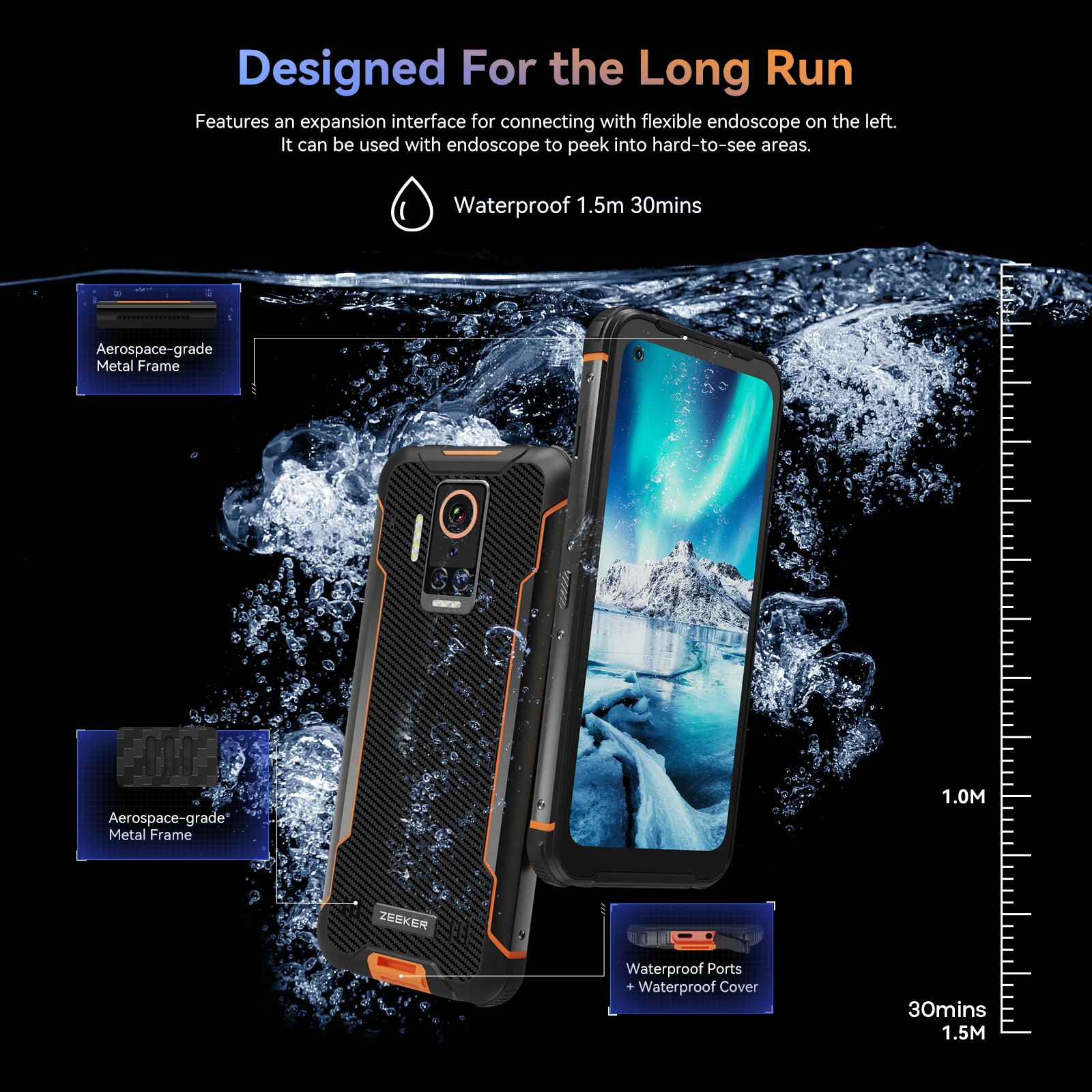 タフネススマホ ZEEKER P10 ZEEKER P10 Rugged Phone - IP69K Waterproof, 108MP Camera