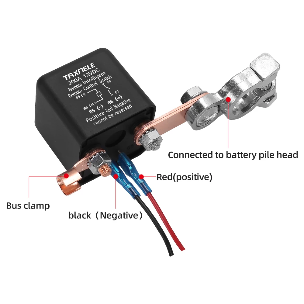 Universal Battery Switch Relay Wireless Remote Control Disconnect Cut Off Isolator Master Switches 12V 120A 200A 500A
