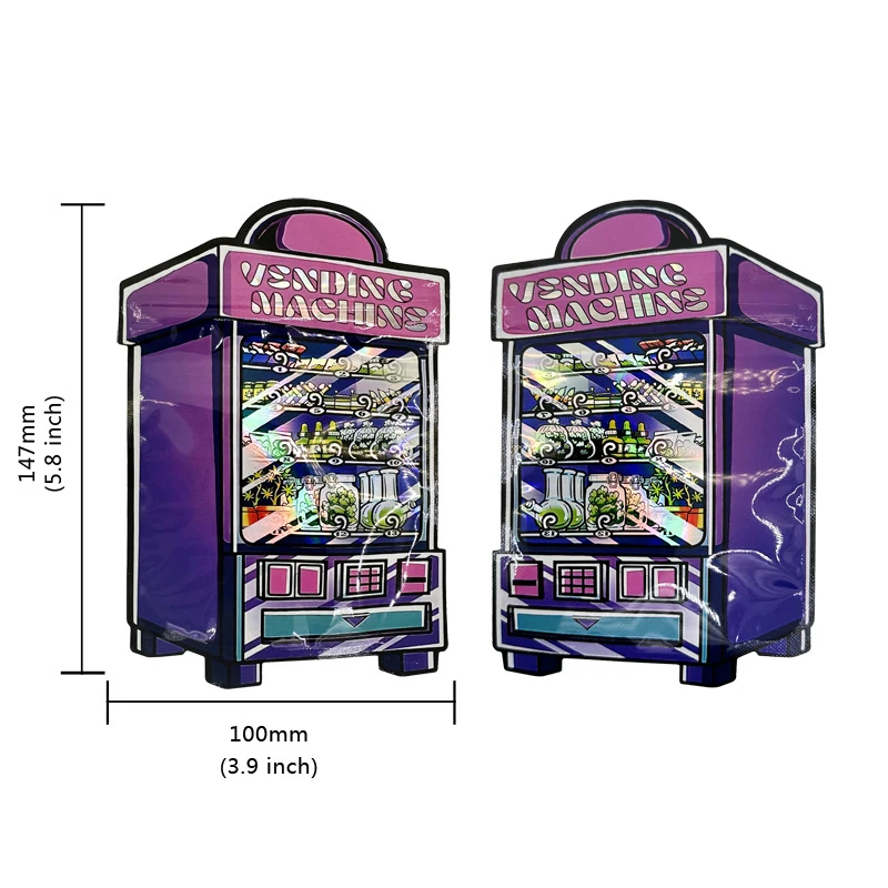 in Stock 35ml Irregular Cookie Die Cut Shaped Mylar Vacuum Bags Unique Smell Proof for Food Packaging