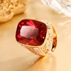adjustable size Red corundum ring