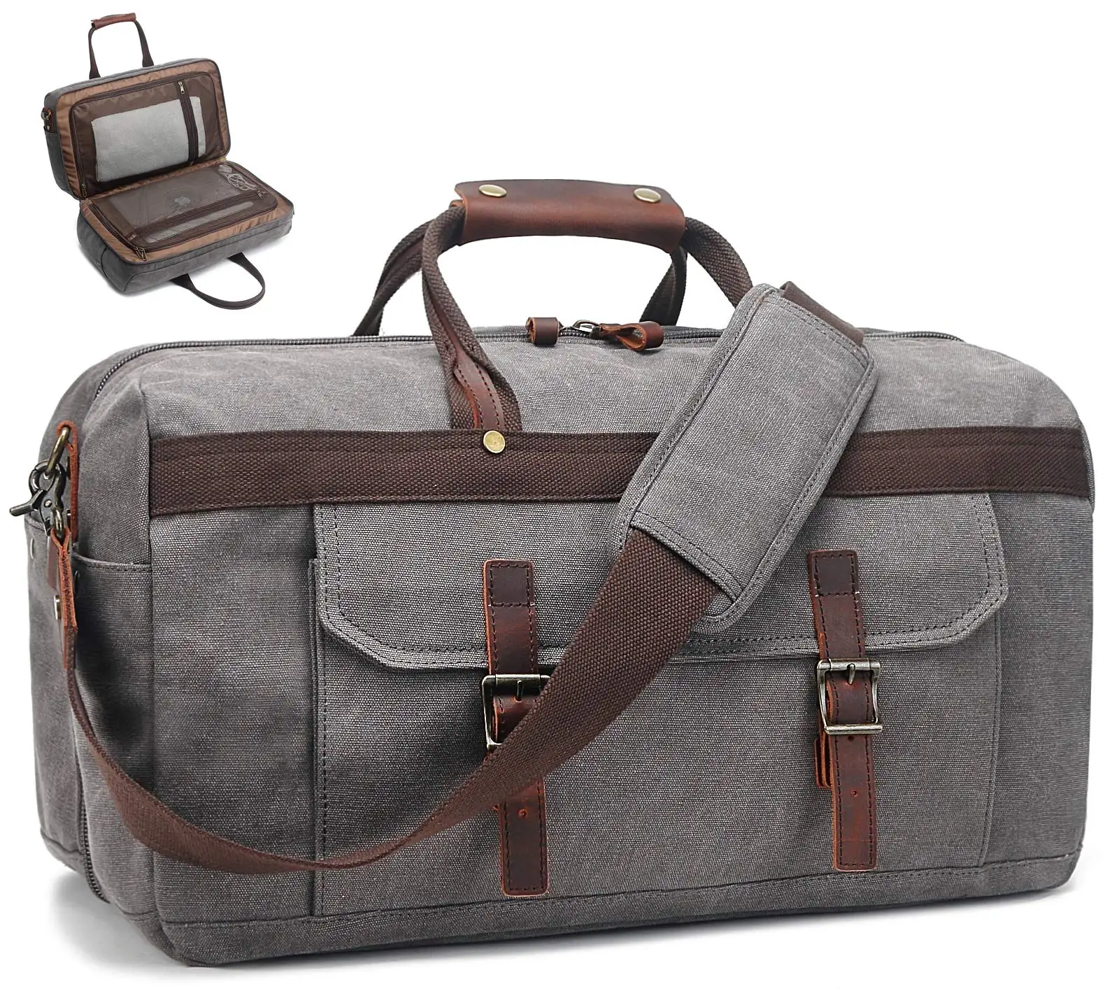 Canvas Overnight Bag for Men Huge Carry On Bags for