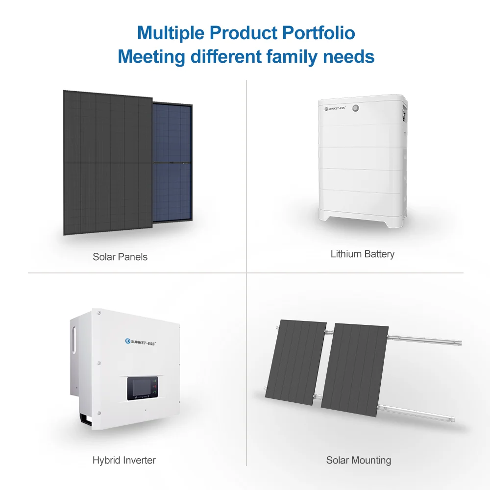 Sunket Solar Power System Home Solar System 10KW 15KW 20KW 25KW 30KW Off Grid Hybrid Solar Energy System