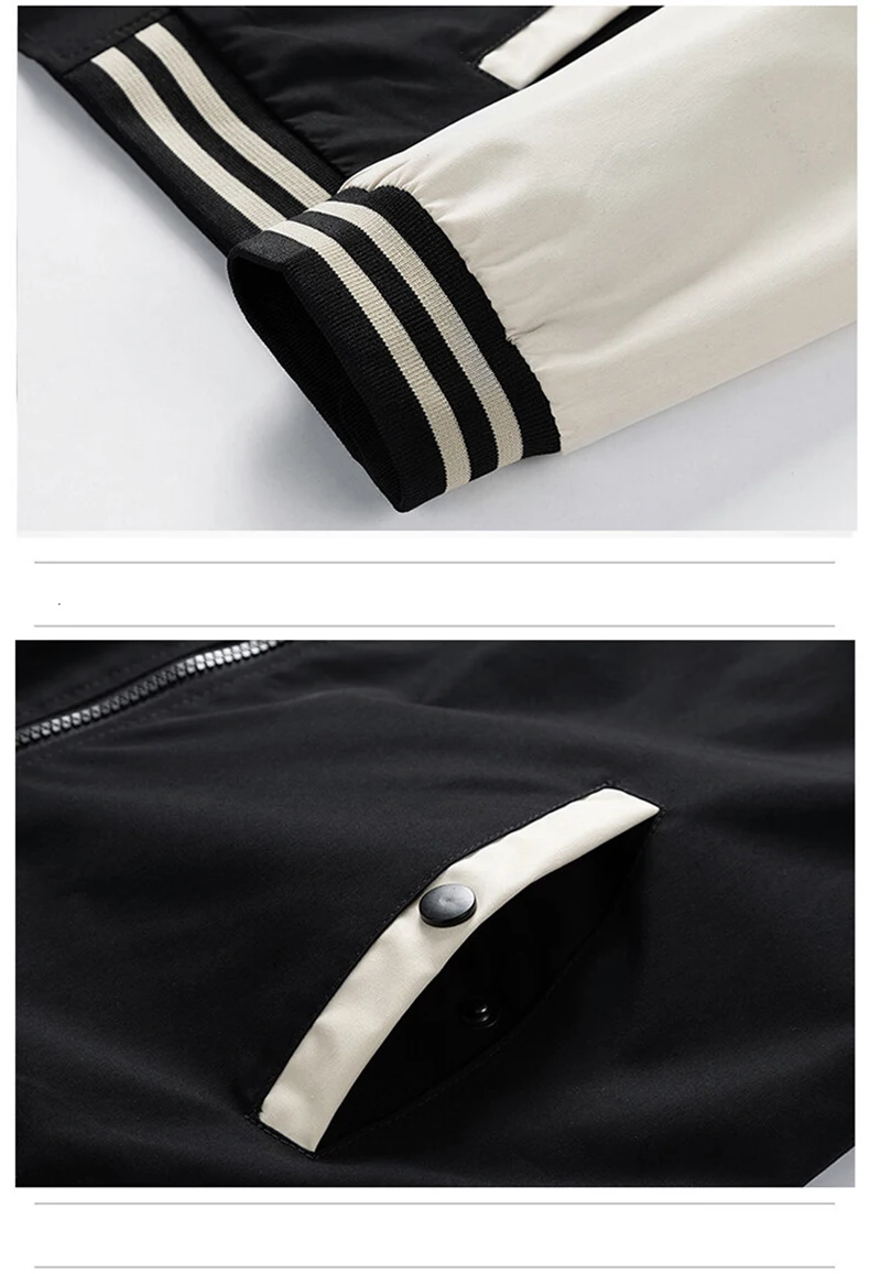 Spring Autumn Men Baseball Stand Collar Korean Style Casual Jackets And Coats Male Slim Fit Bomber Jacket_voghion.com