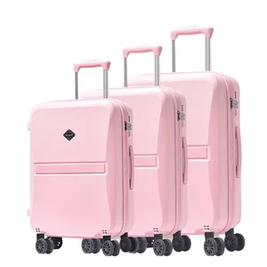 PP Luxury 3 PCS Scratchproof Luggage Sets Hard Shell Suitcase for Travel 20 24 28 Inch Carry on Luggage Carton