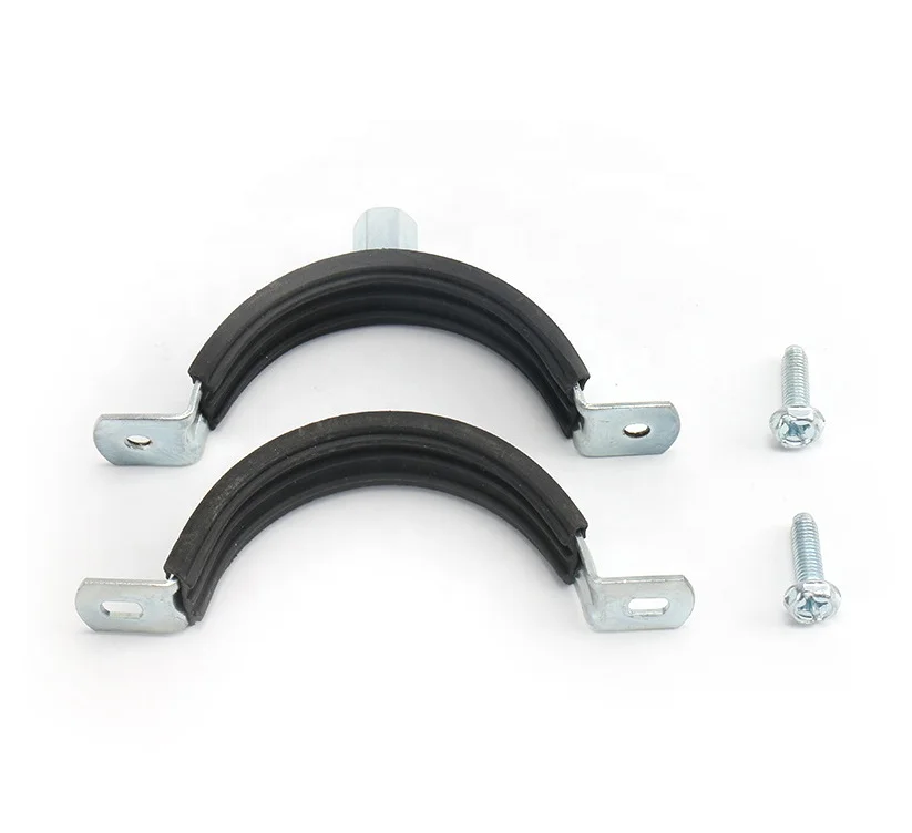 52 Pièces Caoutchouc Collier Serrage P Clips Tuyau Pinces Acier Inoxydable Pinces Caoutchouc Coussin Colliers 6 Tailles 1/4"5/16" 3/8"1/2" 5/8"3/4