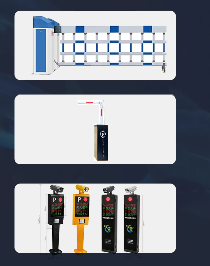 Multi-function Arm Guard Barrier Gate With Led Strip Light Anpr Camera ...