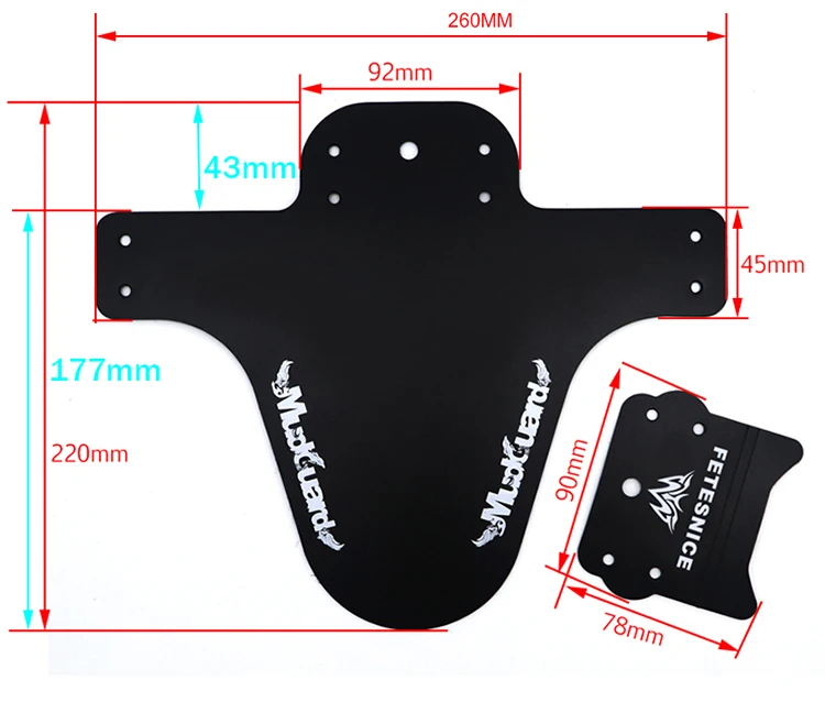 Colorful Mtb Road Bike Mud Flaps Cycling Bicycle Wings Front Bike