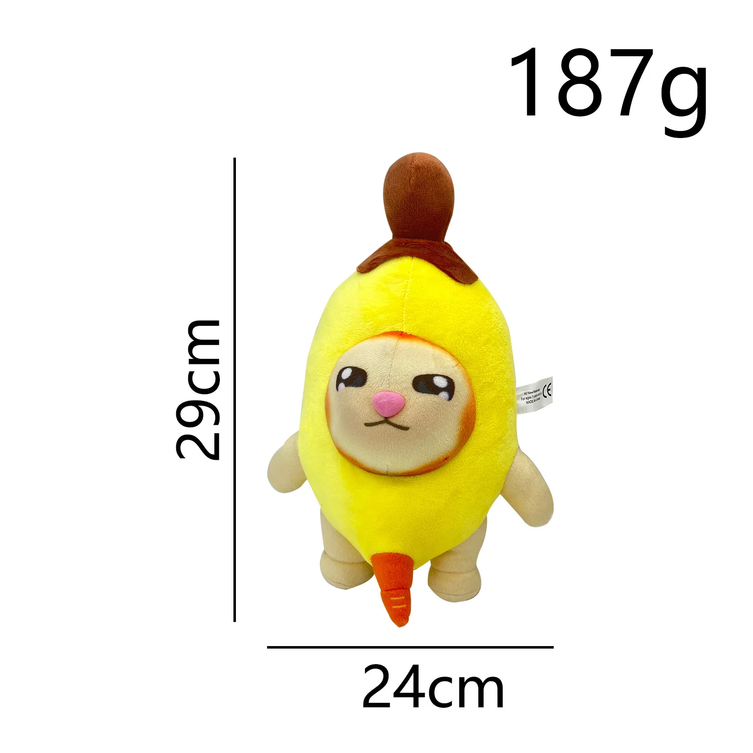 Hot Banana Cat Meme Plush Toy Yellow Cat Cry Kitty Stuffed Plush Toys