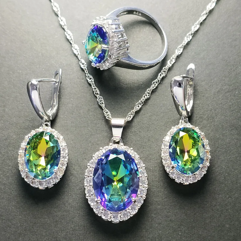 3 Stone Necklace  Swarovski Crystal Wedding Jewelry