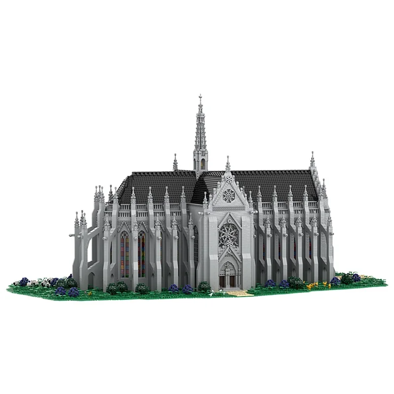 GoldMoc Classic Gothic Church Architecture Medieval Building Blocks Toys Cathedral of Saint Remigius Education Bricks Toys-777012