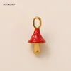 Red Cone Mushroom Charm