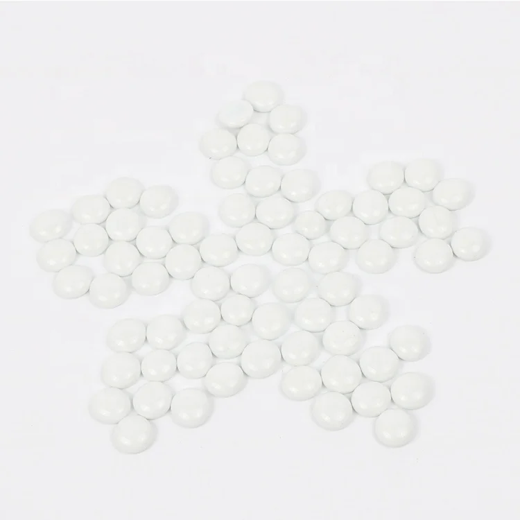 Домашний сад ваза украшение белые плоские стеклянные мраморы