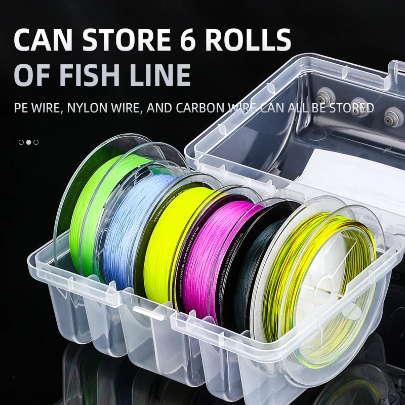 6 fishing line holder box Next Gen 0 Large Tackle With 6 Pivot Trays And 32 Compartments Includes 25 Piece Starter Tackle Kit Heavy Duty Gear Storage And Lure The box features a transparent design allowing for quick and effortless identification of its contents so you can find the specific line you need without any hassle 6 sealed compartments