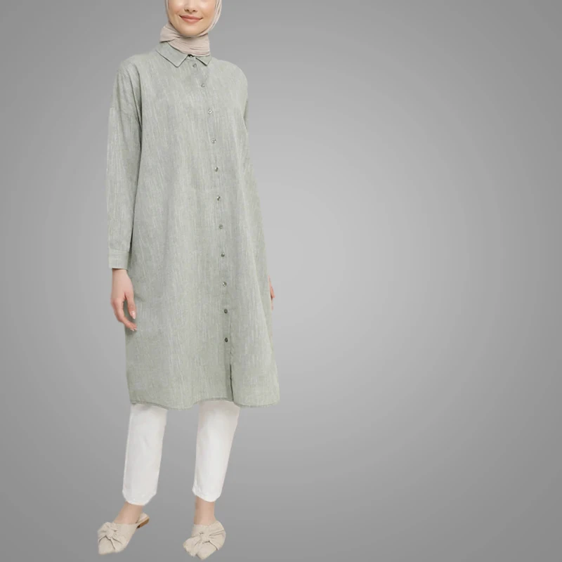 Latest Tops Design Girls Soft Free Size Simple Style Muslim Ladies Tops Dubai Modern Women Wear Islamic Clothing