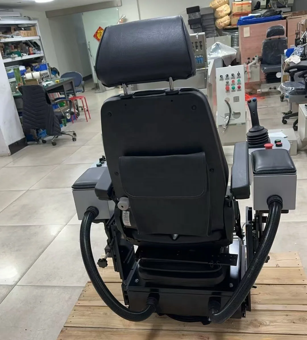 Adjustable Customization Crane Cab Operator Seat Console Unit  China Design Construction Machinery Parts