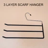 3 layer pvc coated metal pants trouser hanger