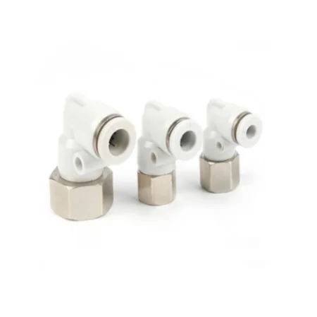 Tracheal quick insertion PLF8-02 right angle connector white 10-03 pneumatic 12-04 internal thread bending quick connector