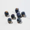Irregular purple-blue glaze