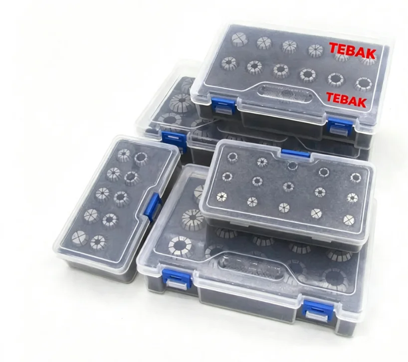 TEBAK New Condition CNC Milling Machines Plastic Aluminum Core Machine Tools Accessories 15pcs/Set ER20 Spring Collets