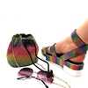 colorful wedge sandal set