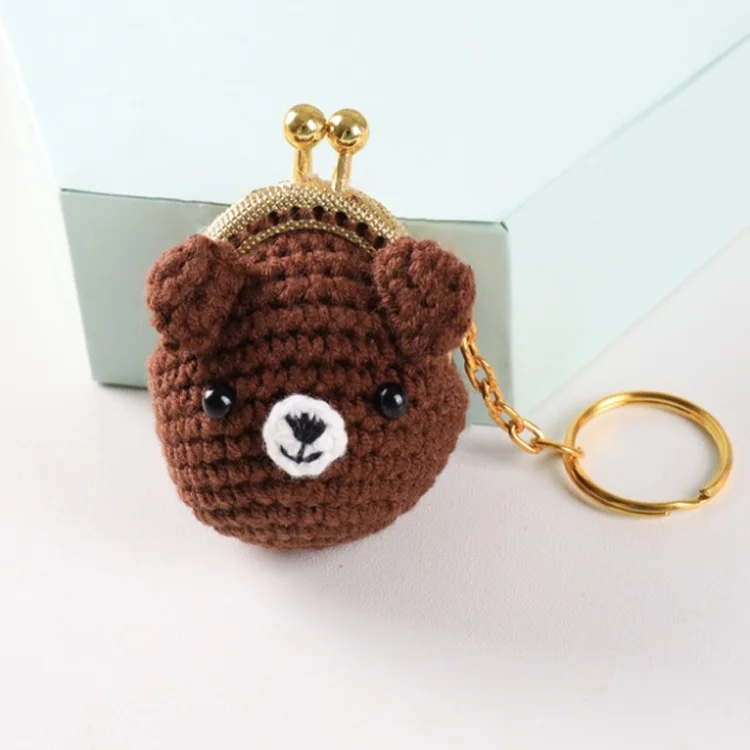 Bear Coin Purse Crochet Keychain 5 Cm Frame Wallet 