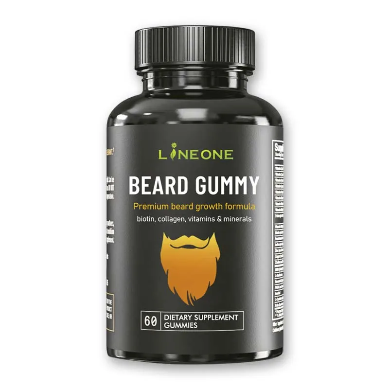 Beard Growth Gummies Private Label Vitamin Gummy Candy Supplement Hair Vitamins