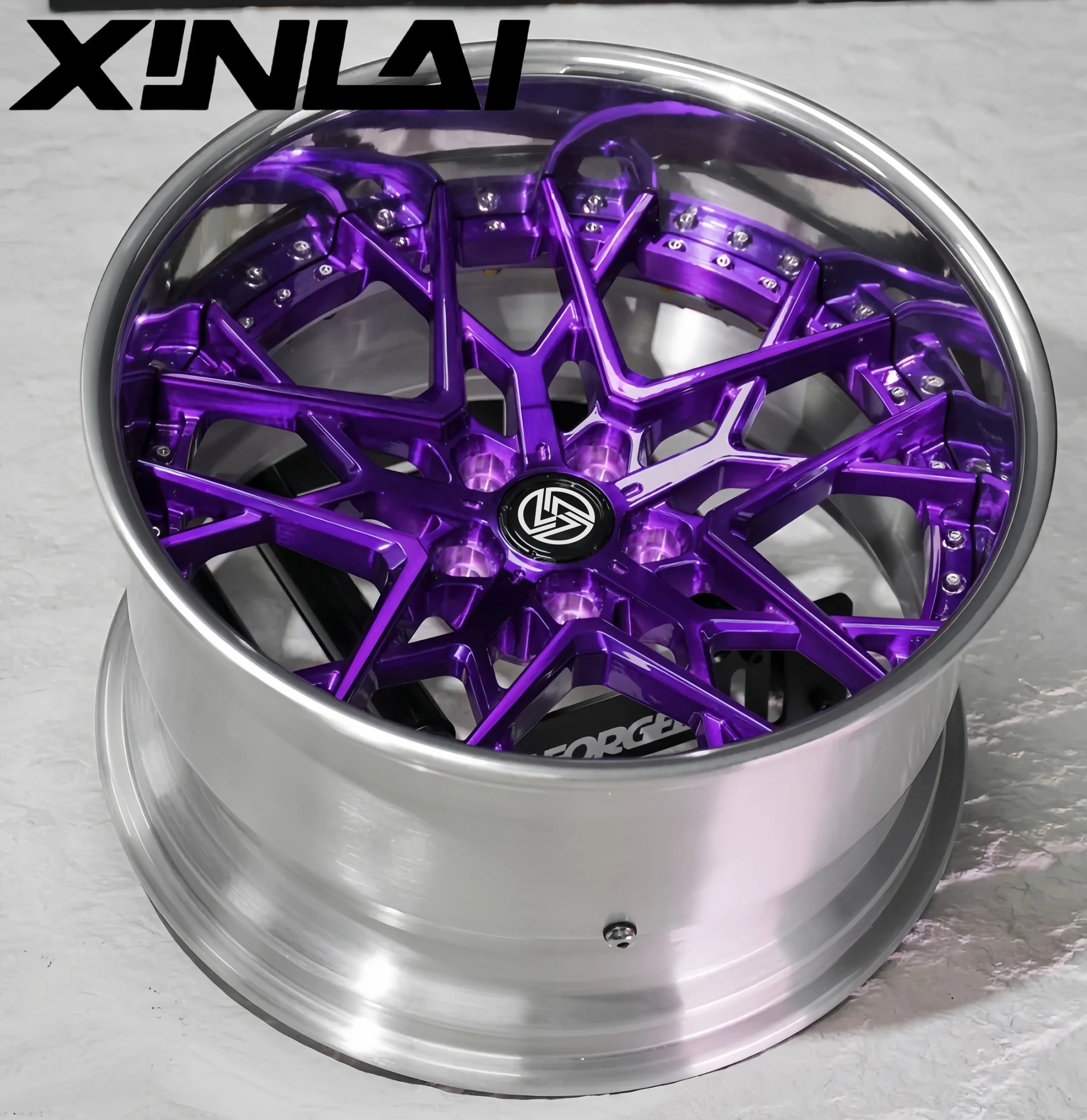XINL Hot Sale 2 Piece Forged Brushed Polished Car Wheel 5x120 5x112 5x114.3 18 19 20 21 22 Inch Wheel for Racing - Image 3