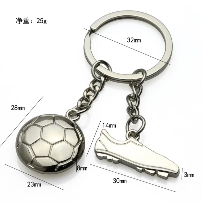 Cute Metal Soccer Keychain Soccer Ball Key Ring Football Key Chain Creative Soccer Shoe and Ball Charm Pendant