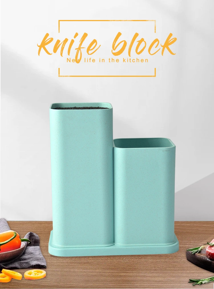 Reusable Knife Block With Kitchenware Holder Plastic  Kitchen Utensil Knife Storage Rest