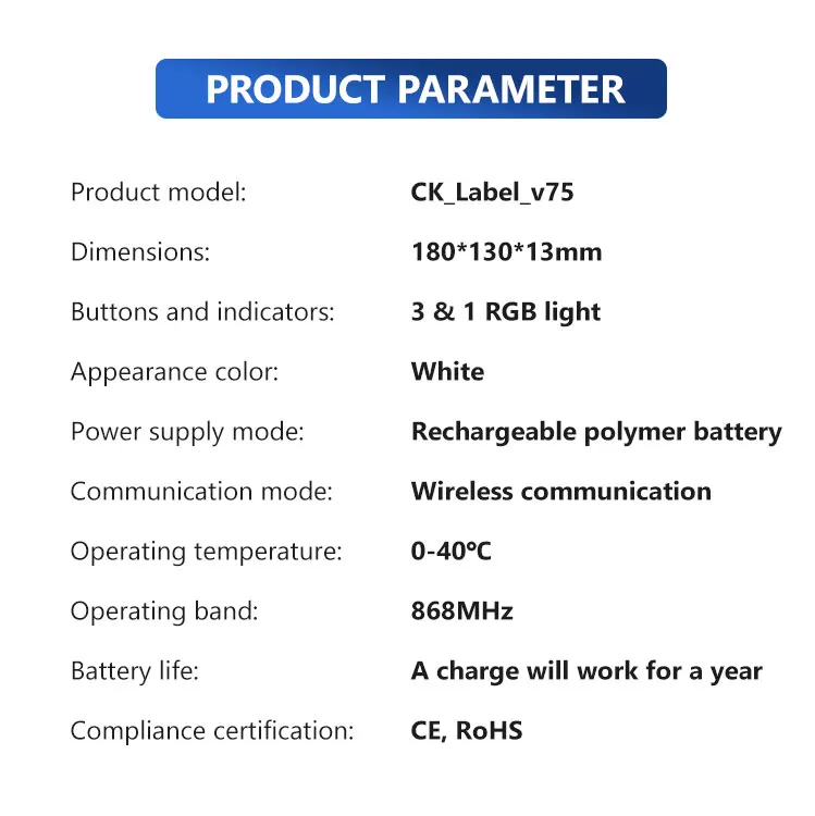 ptl wireless Electronic shelf label with screen pick to/by light ESL Electronic Rack Tag for warehouse WMS picking tags details