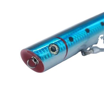56g 5 1/2" Hard Lure Popper Swim Bait Saltwater Pike Tuna Salmon Fishing Wood Lure – Popper – view 5