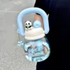 colgante de cachorro de peluche de panda azul