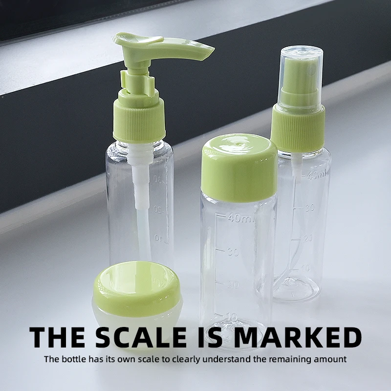 Cosmetic Travel Bottles Set Travel Size Containers Leak Proof Tubs Refillable Liquid Accessories with Hair Roller H0cc8403a6ec246c3b216219697363e5f7