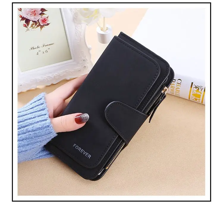 Folding Credit Card Holder Custom Women Lady Travel Luxury Pu Leather 3