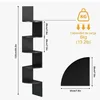 [Type B, Illimité] Étagère d'angle noire à 5 niveaux de type B