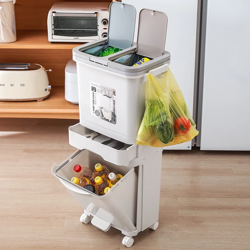 Dianzhan Foldable Trash Cans for Convenient Storage and Space Saving in the Kitchen