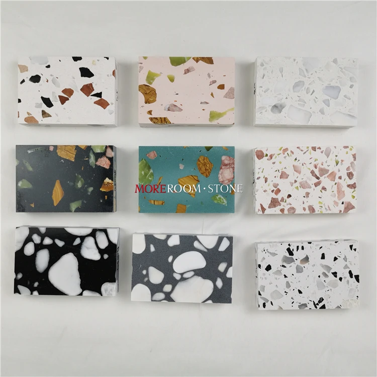 Multi Colors Natural Terrazzo Tiles Slab with Marble Chips