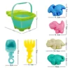 Juego de 7 piezas de bolsas de red plegables verdes para cubos.