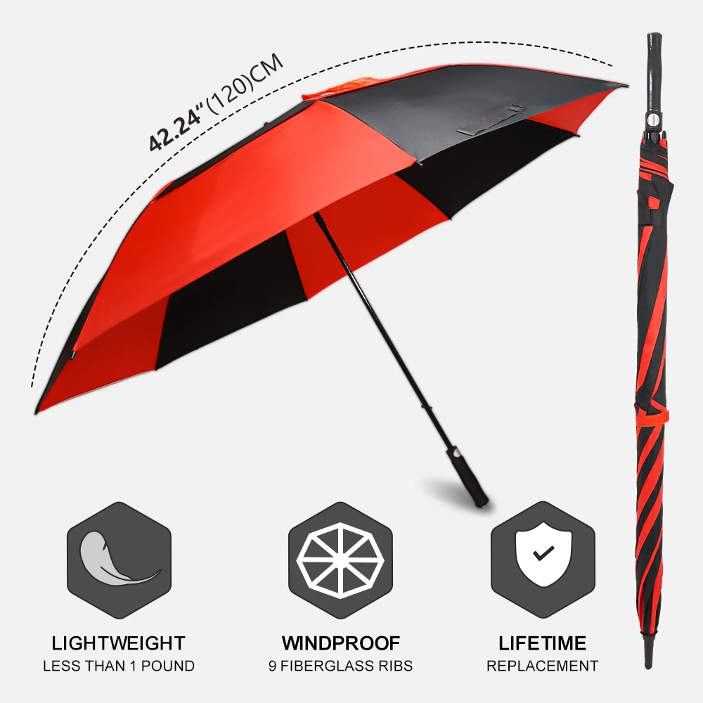Wholesale Rain Umbrella Custom Print Logo 30 Inch Large Golf Straight