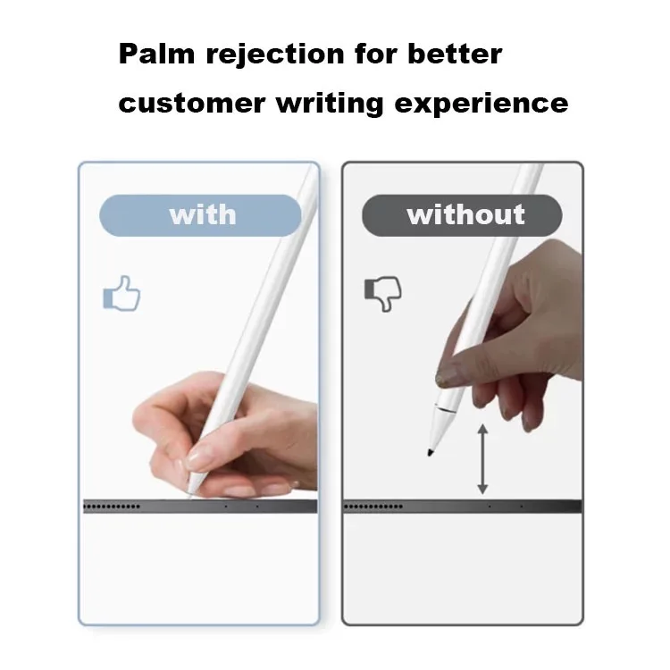 Новейшая функция наклона P6 6-го поколения с индивидуальным логотипом алюминиевый корпус перезаряжаемый стилус для отвода пальмы Apple ipad pro pencil
