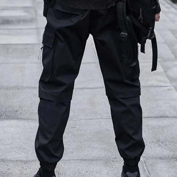 2022 Popular Fashion Man Pants Drawstring Flap Pocket Side Hiking Pants Cargo Pants for Men