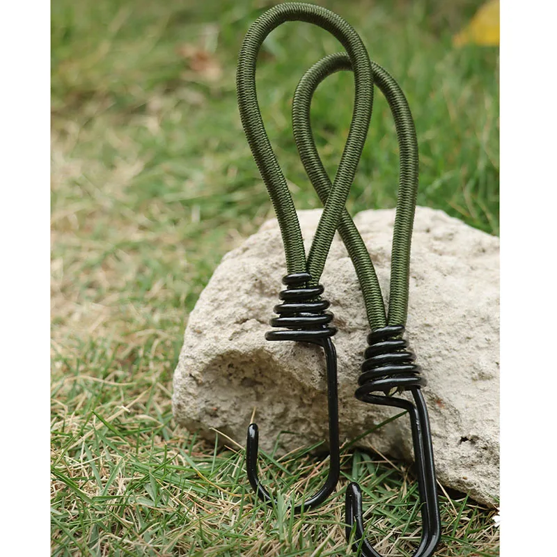 15CM Outdoor Tent Elastic Rope Buckle Skylight Rope Ground Nail Fixed Bundle Tent Accessories