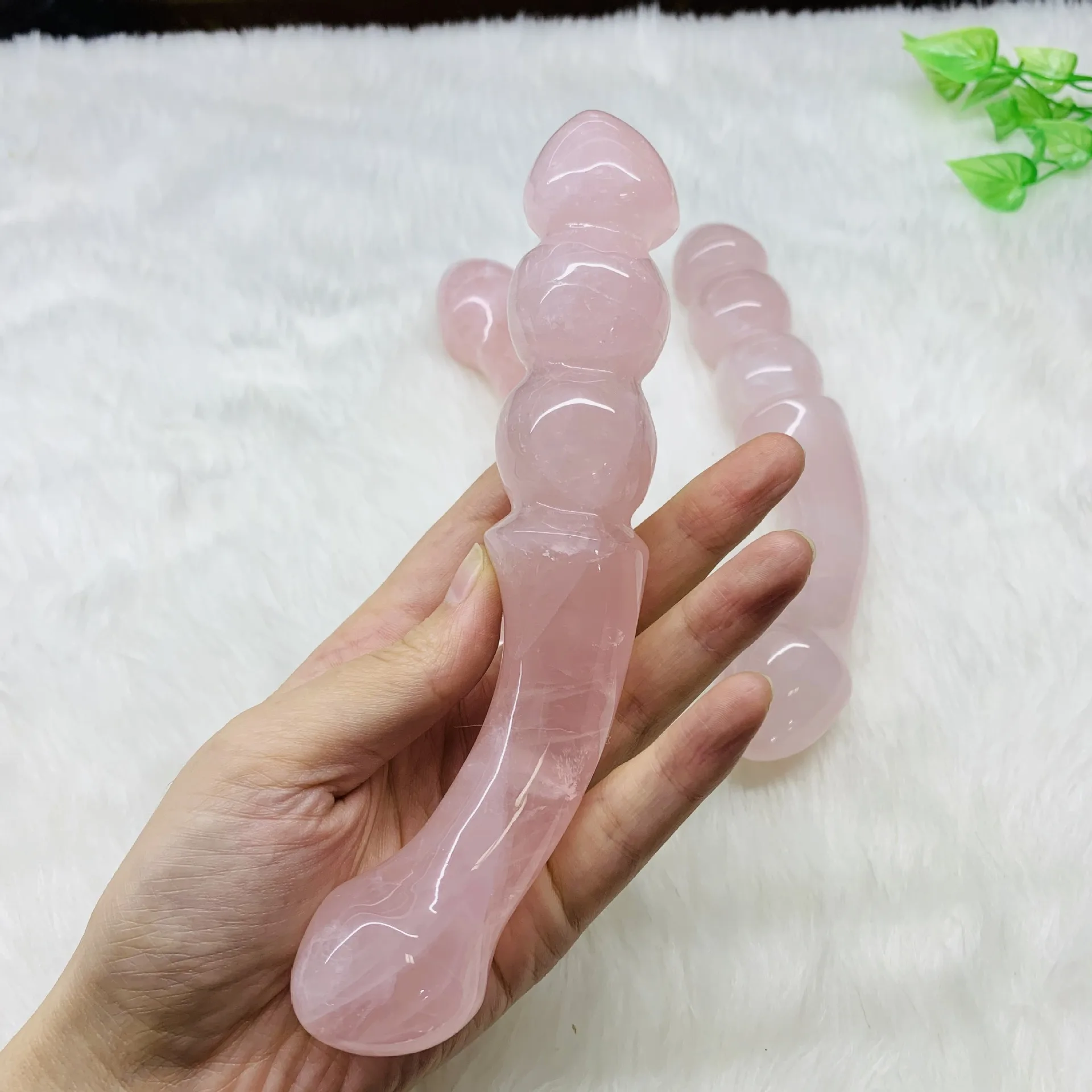 Jade Yoni Wand - Natural Crystal Dildo for Body Massage, Rose Quartz & Obsidian Sex Toys for Wellness and Self-Care Jade Yoni Wand - Natural Crystal Dildo for Body Massage, Rose Quartz & Obsidian Sex Toys for Wellness and Self-Care